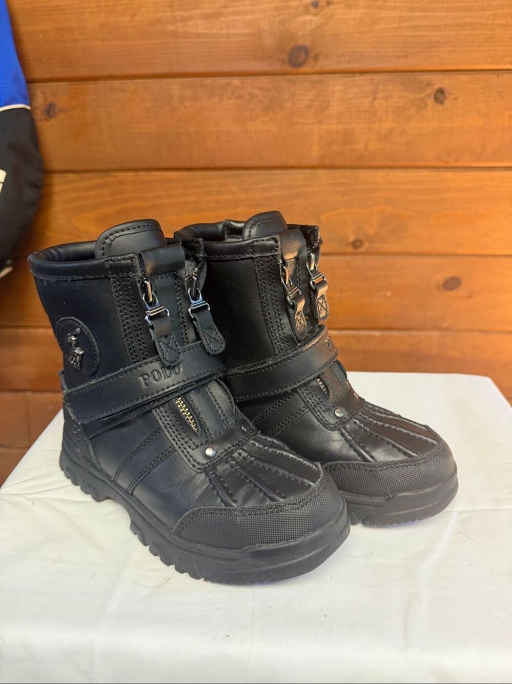Polo Ralph Lauren Conquered Hi Boots black Sz 13 Kids/Toddler